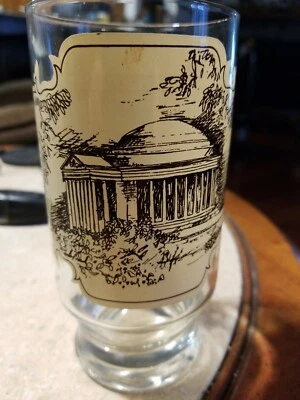 Vaso de cóctel vintage Jefferson Memorial/Washington DC era de los años 80 Foto 1 de 4
