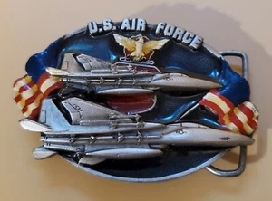 Vintage US Air Force Brass Belt Buckle 1982 Made In USA Bergamot Brass Works - Bild 1 von 4