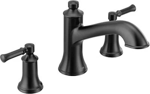 Moen T683BL 2-Griff Dartmoor Deck montiert Römer Wannenfüller - Matt Schwarz - Bild 1 von 3