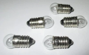 E10 Glühbirne 4,5V 200mA  klar (Kahlert 54501) -  5 Stück  NEU - Bild 1 von 1