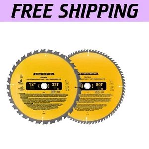 Professional Woodworking 12in Miter Saw Blades - Tungsten Carbide Quality Set - Picture 1 of 9