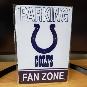 Indianapolis Colts Parkplatz Fan Zone Blechschild Garage Männerhöhle 11,75" x 7,875" - Bild 1 von 2