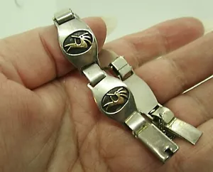 VTG SW N.A. KOKOPELLI LINK CUFF 925 &14 KT GOLD JIMMY SECATERO--NEW PRICE-- - Picture 1 of 5