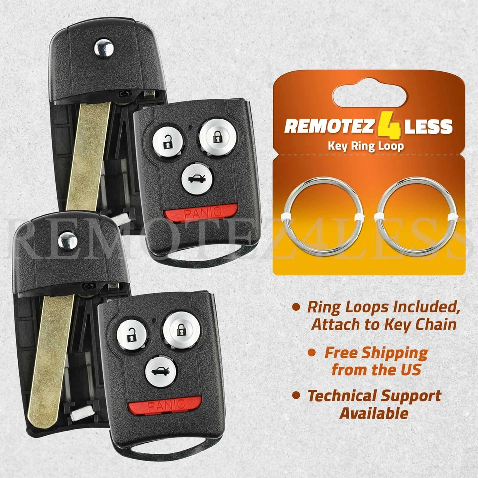 2 For 2007 2008 2009 2010 2011 2012 2013 2014 Acura TL Key Fob Shell Case 4b — 第 1/4 张图片