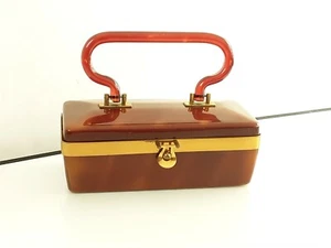 Vintage Lucite Purse Tortise Shell (Unbranded) - Picture 1 of 9