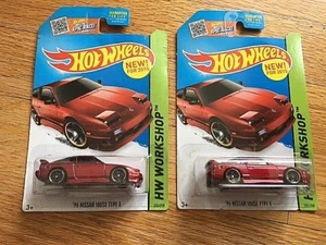 LOT OF 2 Hot Wheels '96 Nissan 180SX Type X Night Burnerz Red Car New for 2015 - Picture 1 of 1
