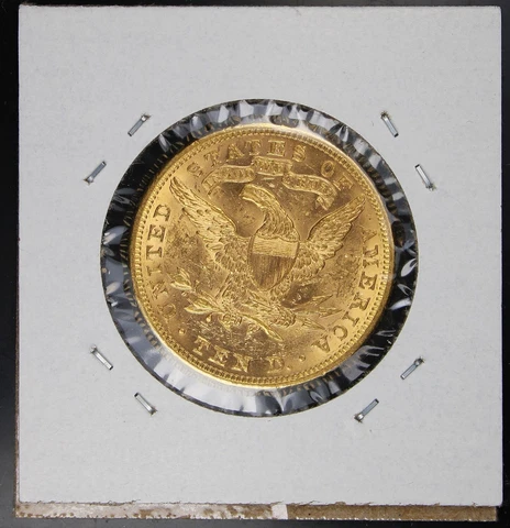 1881 $10 Dollar Liberty Head Eagle Gold Coin ~ Great Year Baggy UNC Cover