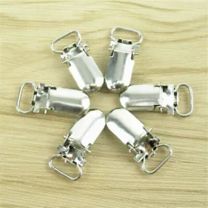 10Pcs Insert Pacifier Metal Holder Suspender Clips Mitten For DIY Craft 10mm - Picture 1 of 6