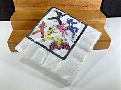 Servilletas de almuerzo Mighty Morphin Power Rangers 1994 16 unidades vintage nuevas selladas  Foto 1 de 4