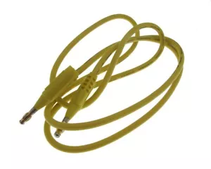 HQ 4 mm Bananenstecker auf Stecker Silikon Messleitungen Kabel - gelb - Bild 1 von 1