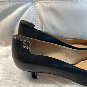 Zapatos Tory Burch Talla 6.5 Elizabeth Punta Negra Logo Ret$278. Kitten H - Imagen 1 de 13