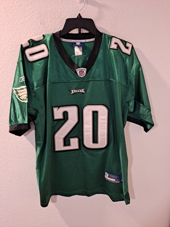VTG Reebok Philadelphia Eagles Brian Dawkins 20 On Field Authentic Jersey Men 52 - Image 1 of 4