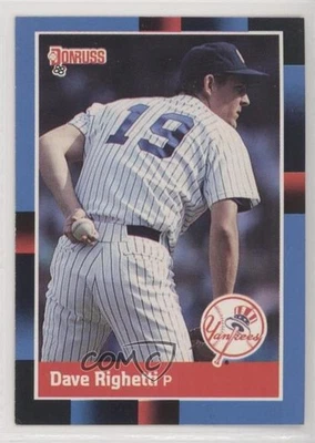 1988 Donruss Dave Righetti (Last Line Begins with In) #93 - Image 1 of 2