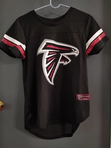 Atlanta Falcons Damen Medium Kurzarm T-Shirt Jersey schwarz gestreift Ärmel - Bild 1 von 10