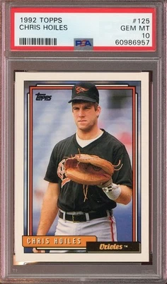 Topps Chris Hoiles #125 1992 PSA 10 B Foto 1 de 2
