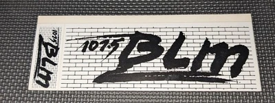 Estación de radio WBLM 107.5 en Portld Maine retro tema "The Wall" de colección rara Foto 1 de 2