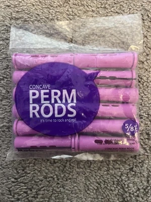 Brand New ~ MARIANNA CONCAVE Perm Rods ~ Short Jumbo Orchid 5/8"~ 12 Per Pack!! - Image 1 of 3