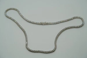 Collar de tenis de plata de ley circonita cúbica de 18" x 3 mm - Imagen 1 de 7