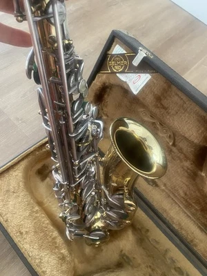 Sax Alto Selmer Oro/argento con Incisione - Immagine 1 di 3