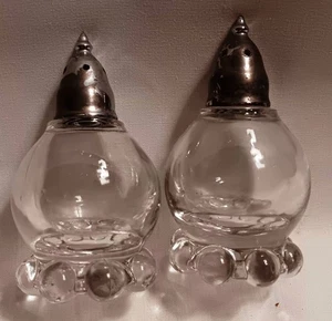 CANDLEWICK Imperial Glas SALZ & PFEFFERSTREUER Silber/Verchromt Tops - Bild 1 von 7