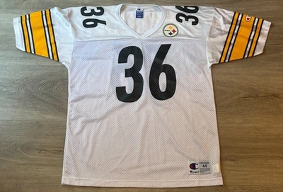 Camiseta masculina vintage Pittsburgh Steelers Jerome Bettis campeão branco NFL tamanho 44 - Imagem 1 de 4