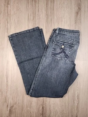 Pantalones de mezclilla para mujer Common Genes de pierna recta con bolsillo con solapa talla 8 Foto 1 de 4