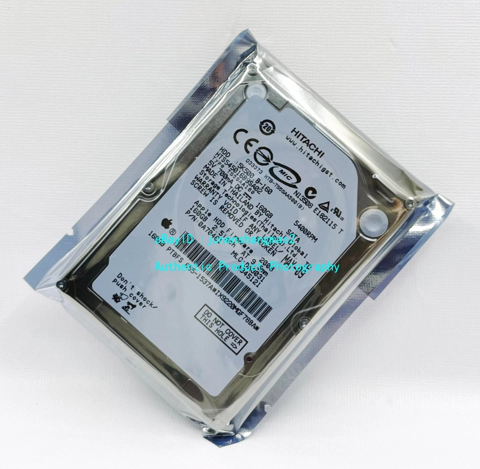 Hitachi 160G 5400RPM 5K500.B-160 HTS545016B9SA00 2.5 ” SATA Notebook Hard Drive - Image 1 of 2
