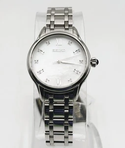 SEIKO 30 mm MOP DIAMONDS Stainless Steel Women's Watch - SRZ537 MSRP: $475 - Picture 1 of 10