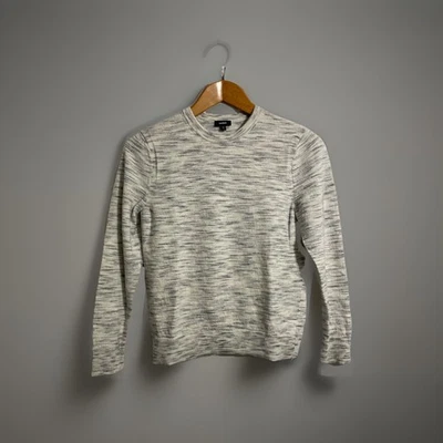 Express Sweater extra fine Merino Wool Men's size M Grey White - Image 1 of 4