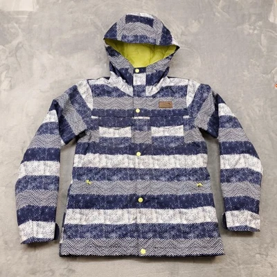 The North Face Jacket Womens Small Blue White HyVent Hooded Insulated Snow Ski - Image 1 of 4