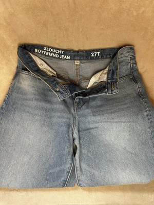 Jeans feminino azul jeans J.CREW desleixado Boyfriend tamanho 27T - Imagem 1 de 4