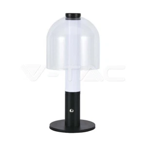 LAMPADA DA TAVOLO SCRIVANIA LED RICARICABILE 1800MAH 3IN1 NERA VETRO TRASPARENTE - Foto 1 di 7