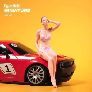 1/32 Sexy bikini Girl Scene Prop Miniatures Figures Doll For Cars Vehicle Toy - Picture 1 of 4