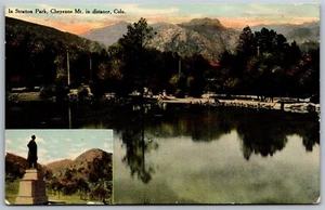 Vtg Colorado Springs CO Stratton Park Cheyenne Mountain 1910s View Postcard - Picture 1 of 2