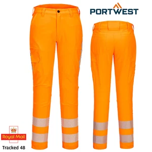 Pantalone da lavoro Portwest RWS Hi-Vis elasticizzato impermeabile 4x elasticizzato lavoro sicuro - Foto 1 di 7