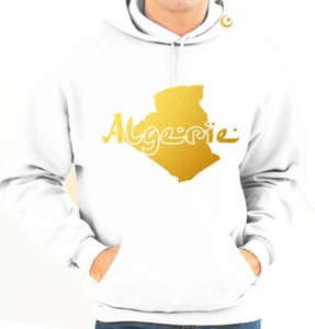 Sweat Capuche Algérie Blanc et Or Métallisé - Imagen 1 de 1