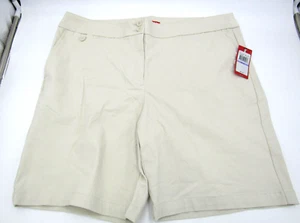Damen IZOD Shorts cremefarben Stretch Größe 18 brandneu 4 Taschen - Bild 1 von 9