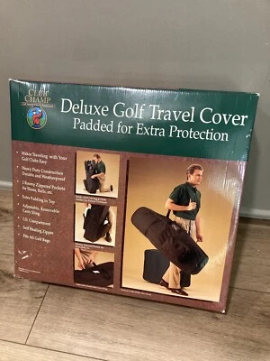Bolsa de viaje de golf CLUB CHAMP DELUXE GOLF CUBIERTA DE VIAJE BOLSA ACOLCHADA CORREA DE TRANSPORTE Nueva Foto 1 de 4