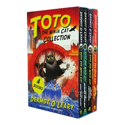 The Toto the Ninja Cat Series 4 Books By Dermot O’Leary - Ages 6-8 - Paperback - Image 1 of 4