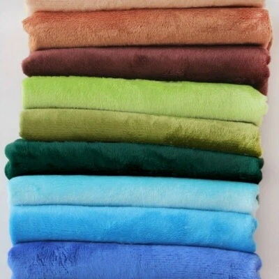 Furry Fluffy Fabric Faux Fur Backdrop Plush Soft Fleece Material Craft Cloth Red - Image 1 of 4