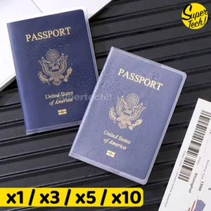 Passport Cover Transparent Clear Protector Travel Holder Organizer Carry Case - Picture 1 of 11