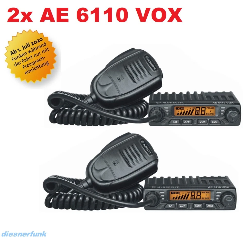 Albrecht AE6110 VOX CB-Funkgerät - Schwarz (12613)