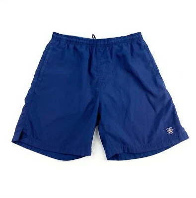 Nat Nast Men's Elastic Waist Drawstring Mesh Liner Navy Blue Swim Trunks Small - Image 1 of 4