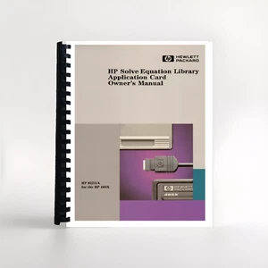 HP Solve Gleichungsbibliothek Anwendungskarte Besitzerhandbuch für HP 48SX Taschenrechner - Bild 1 von 1