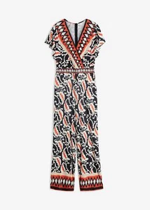 Neu Stylischer Overall Gr. 40/42 Weiß Schwarz Damen Onesie Jumpsuit Einteiler - Bild 1 von 1