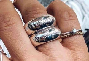 Anello argento 925 fascione fede fedone rodiato gioielli uomo donna ragazza - Foto 1 di 5