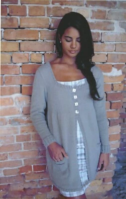 Dolce Handknits Knitting Pattern 1002 Victoria Empire cardigan with Pockets - Image 1 of 3