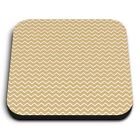 Square MDF Magnets - Sandy Brown Wave Pattern Print Seaside  #46272
