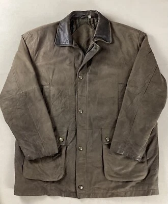 Vintage Roundtree & Yorke Leather Field Coat Nubuck Size L - see size note - Image 1 of 4