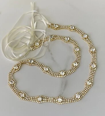 J Picone 'Sheeran' Duet Headband/Sash (Gold) - Image 1 of 4